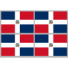 Drapeau République dominicaine (4 fois 9.5x6.3cm) - Sticker/autocollant