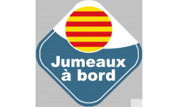 Bébé à bord jumeaux catalans - 10cm - Sticker/autocollant