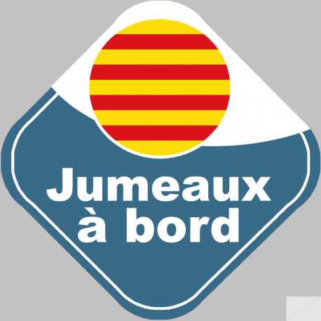 Bébé à bord jumeaux catalans - 15cm - Sticker/autocollant