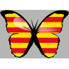 Effet papillon Catalan (15x10.5cm) - Sticker/autocollant