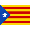 Drapeau Catalan étoilé (19.5x13cm) - Sticker/autocollant