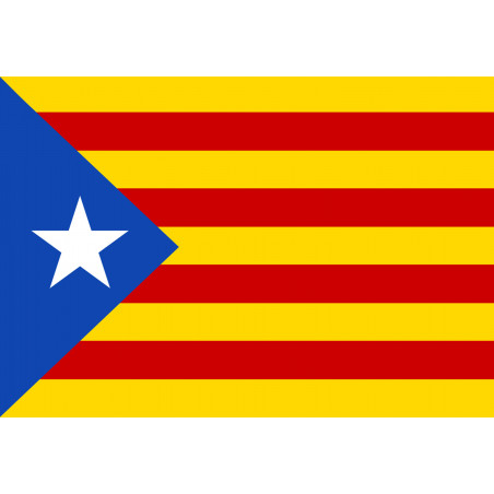 Drapeau Catalan étoilé (15x10cm) - Sticker/autocollant