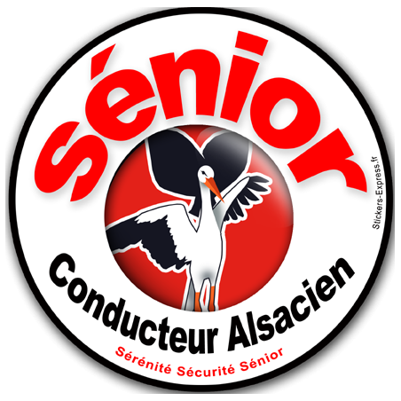 Conducteur Sénior Alsacien (10x10cm) - Sticker/autocollant