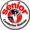 Conducteur Sénior Alsacien (10x10cm) - Sticker/autocollant