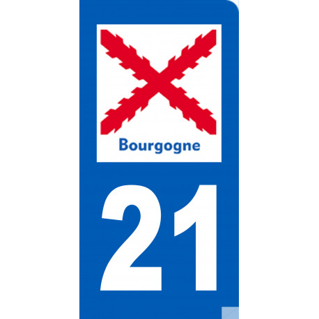 immatriculation motard 21 Bourgogne - Sticker/autocollant