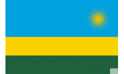 Drapeau Rwanda (15x10cm) - Sticker/autocollant