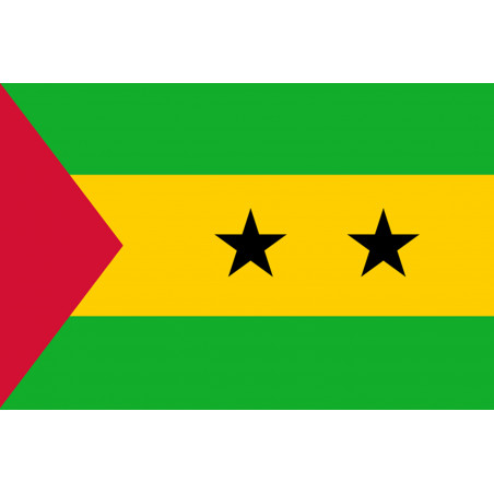 Drapeau Sao Tomé-et-Principe (19.5x13cm) - Sticker/autocollant