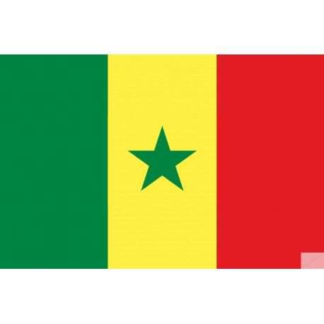 Drapeau Sénégal (19.5x13cm) - Sticker/autocollant