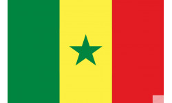 Drapeau Sénégal (15x10cm) - Sticker/autocollant