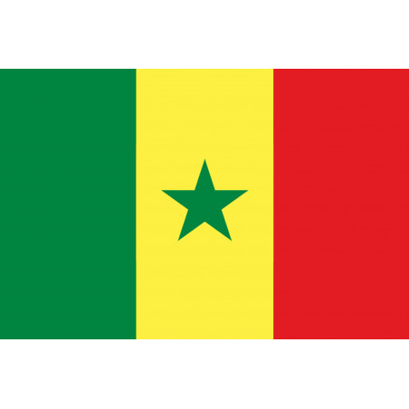 Drapeau Sénégal (15x10cm) - Sticker/autocollant