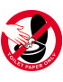 TOILET PAPER ONLY - 7cm - Sticker/autocollant