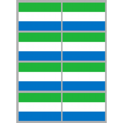 Drapeau Sierra Leone (8 stickers - 9.5 x 6.3 cm) - Sticker/autocollant