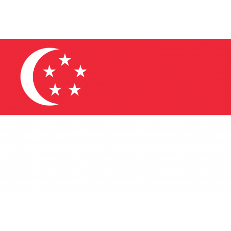 Drapeau Singapour (15 x 10 cm) - Sticker/autocollant