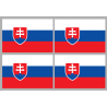 Drapeau Slovaquie (4 stickers - 9.5 x 6.3 cm) - Sticker/autocollant