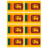 Drapeau Sri Lanka (8 stickers - 9.5 x 6.3 cm) - Sticker/autocollant