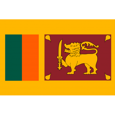 Drapeau Sri Lanka (19.5 x 13 cm) - Sticker/autocollant