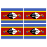 Drapeau Swaziland (4 stickers - 9.5 x 6.3 cm) - Sticker/autocollant