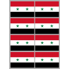 Drapeau Syrie (8 stickers - 9.5 x 6.3 cm) - Sticker/autocollant