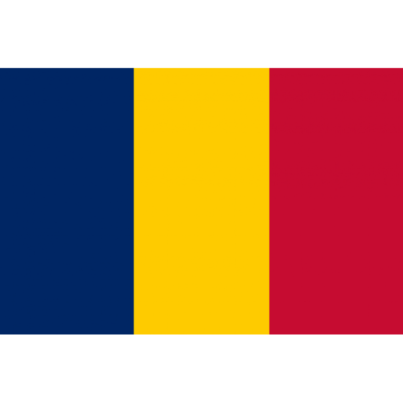 Drapeau Tchad (19.5 x 13 cm) - Sticker/autocollant