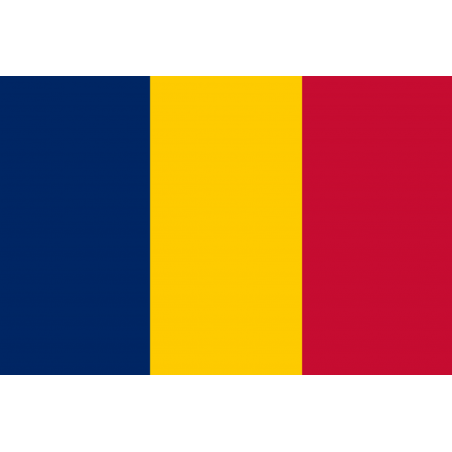 Drapeau Tchad (19.5 x 13 cm) - Sticker/autocollant