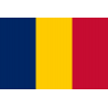 Drapeau Tchad (19.5 x 13 cm) - Sticker/autocollant