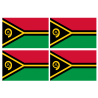 Drapeau Vanuatu (4 stickers - 9.5 x 6.3 cm) - Sticker/autocollant