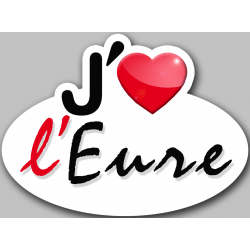 j'aime l'Eure (5x3.7cm) - Sticker/autocollant