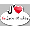 j'aime le Loir et cher (5x3.7cm) - Sticker/autocollant