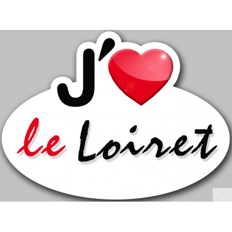 j'aime le Loiret (5x3.7cm) - Sticker/autocollant