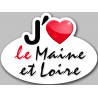 j'aime le Maine-et-Loire (5x3.7cm) - Sticker/autocollant