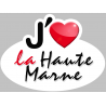 j'aime la Haute Marne (5x3.7cm) - Sticker/autocollant