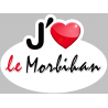 j'aime le morbihan (5x3.7cm) - Sticker/autocollant