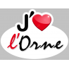 j'aime l'Orne (5x3.7cm) - Sticker/autocollant