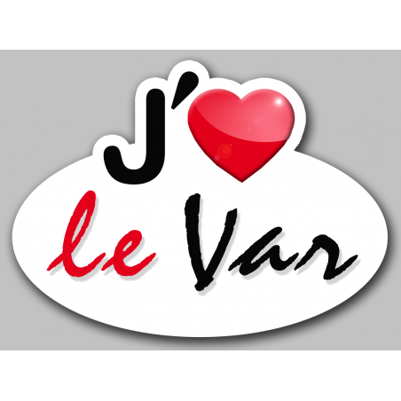 j'aime le Var (5x3.7cm) - Sticker/autocollant