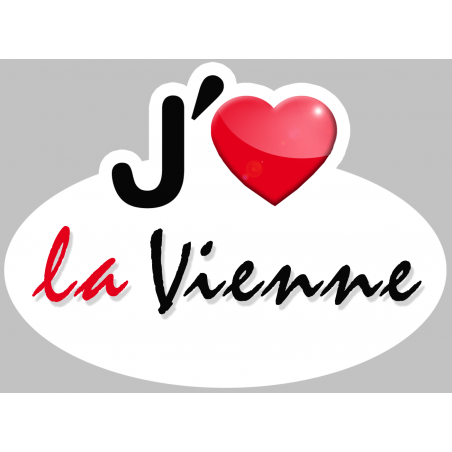 j'aime la Vienne (5x3.7cm) - Sticker/autocollant