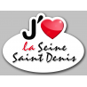 j'aime la Seine-Saint-Denis (5x3.7cm) - Sticker/autocollant