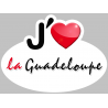 j'aime la Guadeloupe (5x3.7cm) - Sticker/autocollant