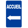 Accueil fléchage vers la gauche (25x15cm) - Sticker/autocollant