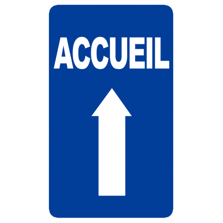 Accueil fléchage vers le haut (15x9cm) - Sticker/autocollant