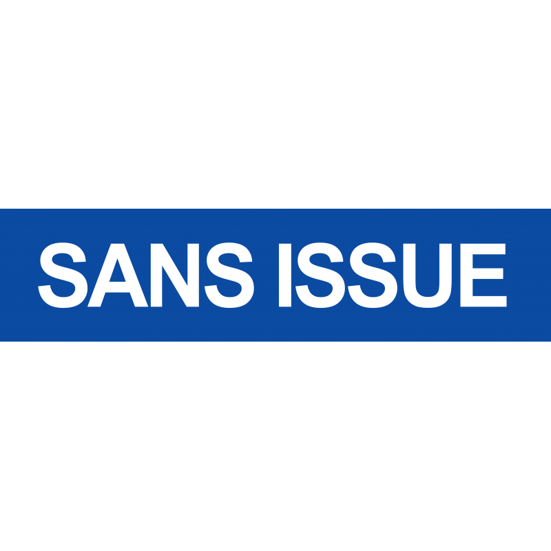 Sans issue bleu (29x7cm) - Sticker/autocollant