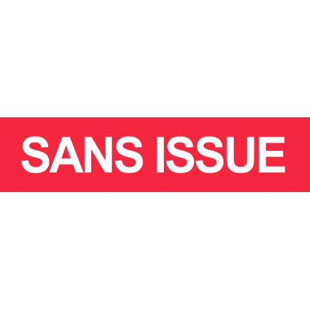 SANS ISSUE rouge (15x3.5cm) - Sticker/autocollant