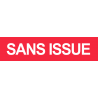 SANS ISSUE rouge (15x3.5cm) - Sticker/autocollant