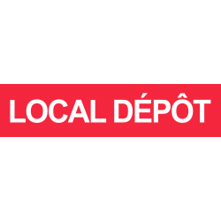 local dépôt rouge (29x7cm) - Sticker/autocollant