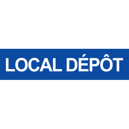 local dépôt bleu (29x7cm) - Sticker/autocollant