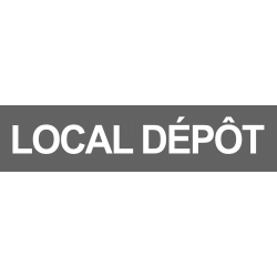 local dépôt gris (29x7cm) - Sticker/autocollant