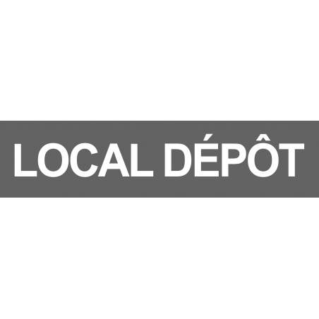 local dépôt gris (15x3.5cm) - Sticker/autocollant