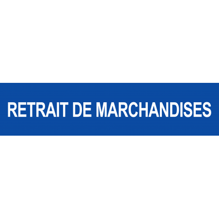 retrait de marchandises bleu (29x7cm) - Sticker/autocollant