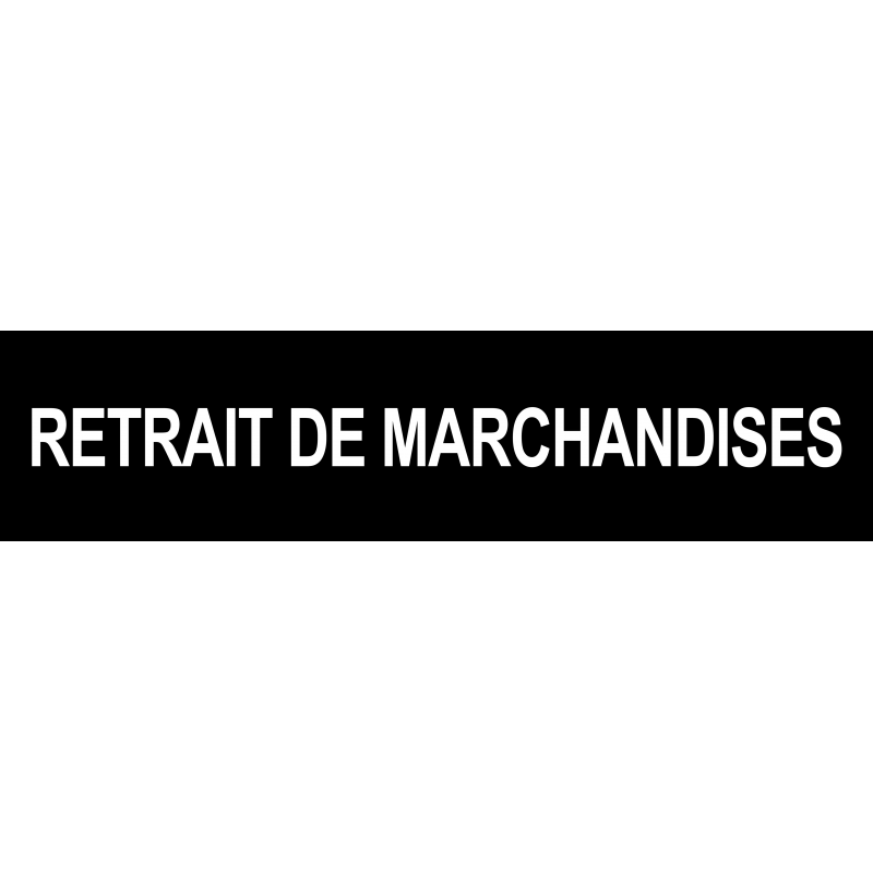 retrait de marchandises noir (15x3.5cm) - Sticker/autocollant