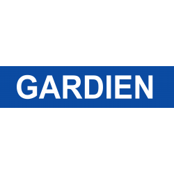 gardien bleu (29x7cm) - Sticker/autocollant