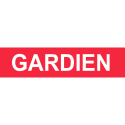 gardien rouge (29x7cm) - Sticker/autocollant